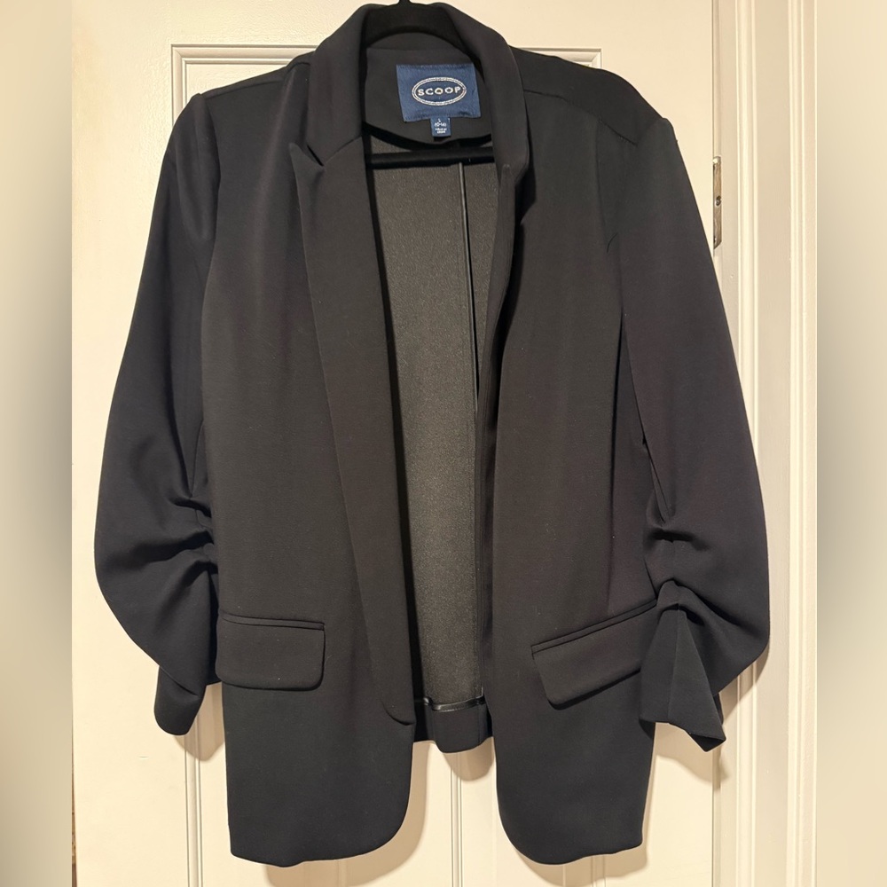 Black Open Front Stretch Blazer Women’s Large